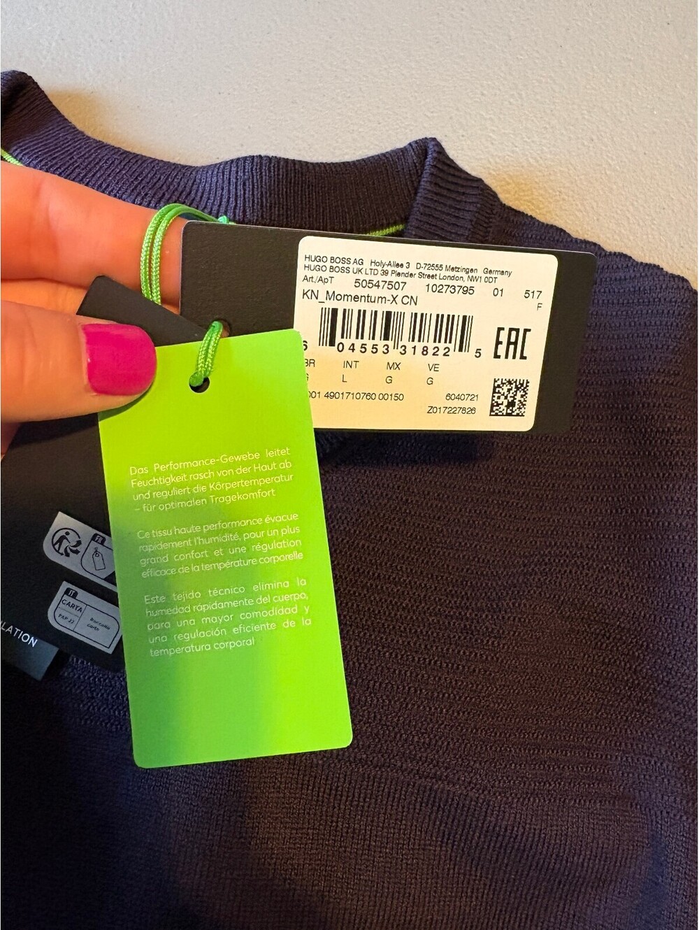 BOSS Momentum-X Dry Tech-Flex Merino Sweater, Size L, Plum, NWT - Picture 12 of 12